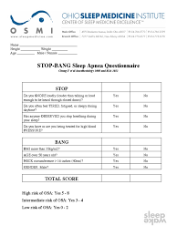 Image result for STOP-Bang Questionnaire