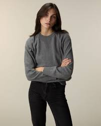 Women's cashmere crewneck sweater in Gray | Tricot