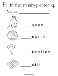 Fill in the missing alphabet worksheet. Q Coloring Worksheet