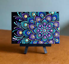 This Beautiful Representation Of A Mandala Is An Original Design And Each Dot Is Carefully Placed With My H Dot Art Painting Mandala Painting Hand Painting Art