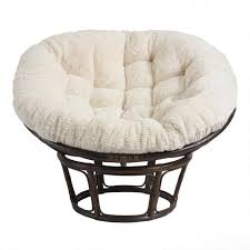 Papasan chair cushions have a long history! Papasan Oatmeal Faux Fur Chair Cushion