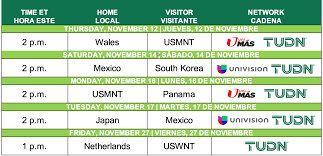 Detalles de la liga mx, champions league, el tri y el team usa de fútbol, además de los equipos de fútbol mexicano de la liga mx. Univision S Tudn To Telecast A November Slate Of National Team Matches Featuring Concacaf Heavyweights Univision