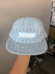 The supreme camp cap at alibaba.com also have an adjustable strap to make them unique and adaptable to your daily needs, along with providing added comfort. Supreme 5 Panel Fitted Cable Knit Camp Cap Men S Fashion Accessories Caps Hats On Carousell