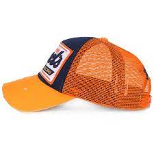Howel S Distressed Vintage Cotton Baseball Mesh Cap Snapback Trucker Xl Orange Cl12haqbwrr Mesh Cap Vintage Cotton Hats For Men