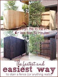 The Fastest And Easiest Way To Stain A Wood Fence Ask Anna Staining Wood Fence Painted Wood Fence Wood Fence