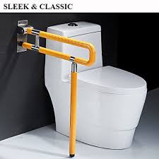 Safetyon Safety Toilet Grab Bar R Shape Toilet Safety Rails Elderly Disability Handrail 750mm Shower Tub Grab Bars In Bathroom Shower Bars