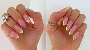 99 ($10.99/count) get it as soon as fri, mar 19. Colourful Pastel Summer Nails French Tip On Real Nails Youtube