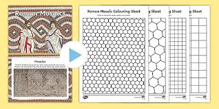 If you don't have any material lying around your house, try buying mosaic tiles in your local arts and crafts store. Roman Art Mosaics For Kids Lesson Teaching Pack Powerpoint