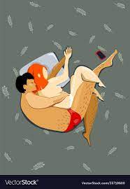 Couple in love hugging naked lovers with passion Vector Image