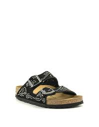 Birkenstock Arizona Rivets Suede Narrow Width Black