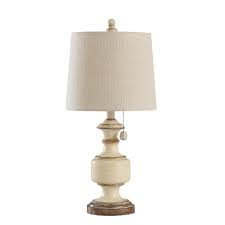 Stylecraft 24 75 In Distressed Cream Table Lamp With Textured White Hardback Fabric Shade Table Lamp Cream Table Lamps Farmhouse Table Lamps