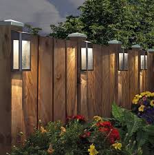 Sunwind outdoor solar led fence post lights. Garden Fence Decoration Ideas Backyard Lighting Backyard Fences Solar Fence Lights