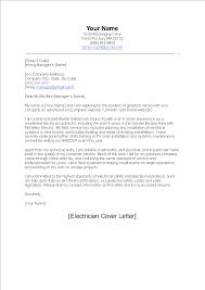 That means having a letter that not only features the right content, but looks its best. Electrician Cover Letter Sample Templates At Allbusinesstemplates Com