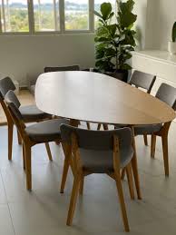 (2) total ratings 2, $160.00 new. Nook And Cranny Flow Solid Wood Dining Chairs Set Of 4 Natural Oak Color With Grey Cushion Furniture Home Living Furniture Tables Sets On Carousell