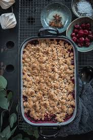 Linzer Kirsch Crumble Trickytine Lebensmittel Essen Weihnachtsrezepte Rezepte