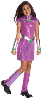 Amazon.com: Rubie's Girl's DC Superhero Deluxe Starfire Costume, Large,  Multicolor : Clothing, Shoes & Jewelry