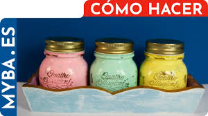 Cómo pintar frascos de mermelada de colores. Como Decorar Frascos De Vidrio Y Madera Pintar Botes De Cristal Decapado Pintura Tiza Chalk Paint Youtube