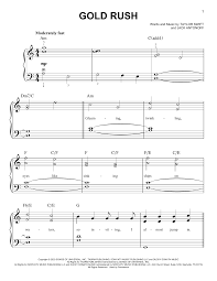 Stream rush e piano by deezer0517 from desktop or your mobile device. Gold Rush Sheet Music Taylor Swift Easy Piano
