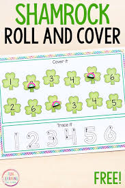 Counting activities for preschoolers hands on activities math activities toddler activities preschool activities teach preschool spring math activities for preschool and kindergarten. St Patrick S Day Roll And Cover Numbers Activity Math Activities Preschool Starting A Daycare March Kindergarten