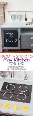 from tv stand to play kitchen for just $90!