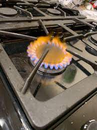 The flames from a natural gas stove can tip you off to a possible hazard. Jenn Air Gas Cooktop Orange Flame Diy Home Improvement Forum