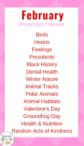 Free february activity calendar for preschoolers. 13 February Preschool Themes With Lesson Plans And Activities Natural Beach Living