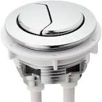 Owfeel Toilet Tank Button Dual Push Flushing Toilet Button 48mm Toilet Button Replaced Flush Button with Thread Diameter