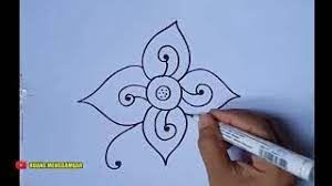 Semoga semua artikel 20 gambar ilustrasi batik yang mudah digambar. Cara Menggambar Batik Motif Bunga 1 Youtube