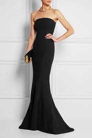 Black Kendra Strapless Stretch Crepe Gown Elizabeth And James Strapless Long Dress Black Strapless Gown Strapless Dress Formal