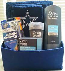 Dallas Cowboys Towel Set And Dove Men Care 45 Fathers Day Gift Basket Gift Baskets For Him Baskets For Men