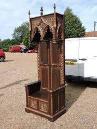 16thc Later Gothic Antique Oak Episcopal Throne Bishops Throne Gothic Furniture Medieval Furniture Church Furniture