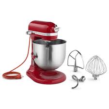 The main differences between each model are power, size, and colors. Kitchenaid Ksm8990er Empire Red 1 3 Hp Commercial 8 Qt Bowl Lift Stand Mixer 13 11 32 L X 14 19 32 W X 16 1 2 H