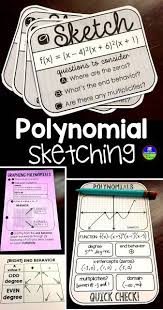 Teaching Polynomial Sketching High School Algebra Polynomials School Algebra