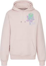 Hoodie in soft sweatshirt fabric with a lined, drawstring hood casual hoodies sale online 2020. Dior X Alex Foxton Pink Rose Patch Hoodie Incorporated Style