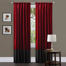 Milione Fiori Window Curtain Pair Red And Black Curtains Bedroom Red Red Curtains Living Room