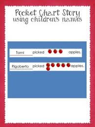 apple pocket chart story using childrens names from