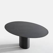 Featuring a beautifully slatted top and elegantly curved pedestal base, and made with durable powder coated aluminum. Nvl Table Round And Oval Design Table Designed By Jean Nouvel
