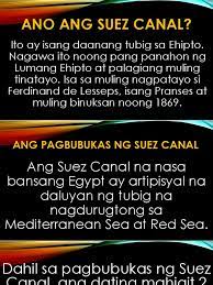 Dahil sa pagbubukas ng suez canal , ang dating mahigit 2 buwan na byahe mula pilipinas patungo sa spain. Ano Ang Suez Canal