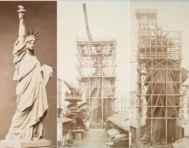 Image result for statue of liberty construction image"