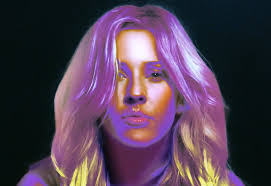 Woman touching her hair, artist graphy manipulation discoteca, cool nightclub disco music poster, purple, lights png. Ellie Goulding Goodness Gracious Terriwalkerhair Com