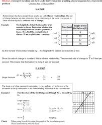 Then test your knowledge with worksheets and online exercises. Ma 8 A 1 2 Interpret The Slope And The X And Y Intercepts When Graphing A Linear Equation For A Real World Problem Constant Rate Of Change Slope Pdf Free Download