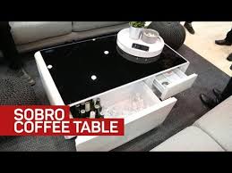 With a refrigerated drawer, bluetooth speakers, charging ports, and led lights, the sobro. Fridge Charger And Speakers Combine To Form The Sobro Coffee Table Youtube