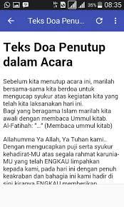 Doa Penutup Acara Pour Android Telechargez L Apk