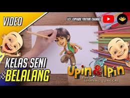 This new adventure film tells of the adorable twin brothers upin and ipin together with their friends ehsan, fizi, mail, jarjit, mei mei, and susanti, and their quest to save a fantastical kingdom of inderaloka from the evil raja bersiong. Kelas Seni Upin Ipin Keris Siamang Tunggal Belalang