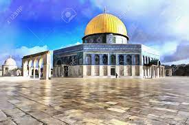 Colorful painting of al aqsa mosque. Colorful Painting Of Al Aqsa Mosque Stock Photo Picture And Royalty Free Image Image 76327292
