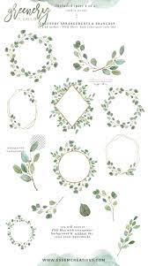 Greenery And Gold Watercolor Clipart Outdoor Wedding Invitations Gold Wedding Invitations Gold Watercolor