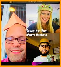 CrazyHatDay with our Miami #Banking team. If you don't have a crazy hat,  improvise! 😜 . Pictured: Ivan Pulido w/ his paper boat style hat ⛵️, Nery  Alonzo keeping it classy in