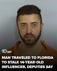 SICK-MINDED' 🚨 Investigators say the 29-year-old man was able to track the  teen's location through her online presence and showed up at her home in  Florida, where he confronted her father in