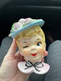 Upcycled planter from a vintage hair styling head