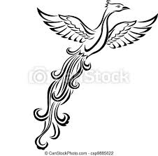 Tattoo with phoenix means patience and strength. Vector Illustration Of Phoenix Bird Tattoo Canstock